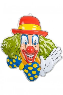 Wanddecoratie Clown Groen Haar 50cm