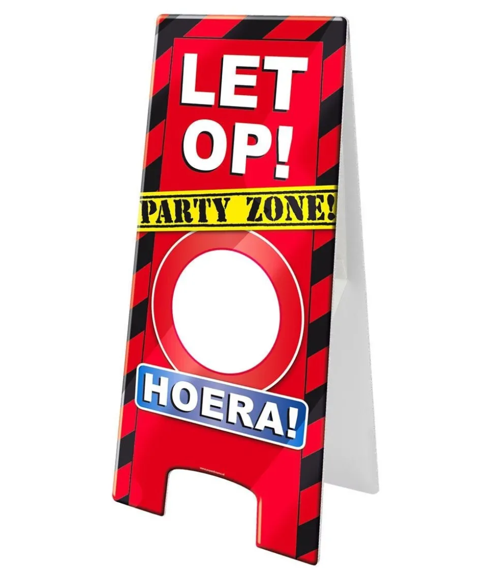 Warning Sign Hoera Personaliseerbaar 62,5cm