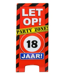 Warning Sign 18 Jaar 62,5cm