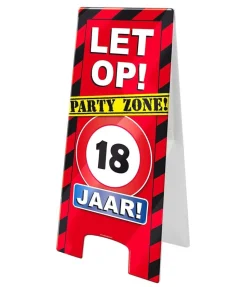 Warning Sign 18 Jaar 62,5cm
