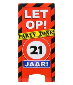 Warning Sign 21 Jaar 62,5cm
