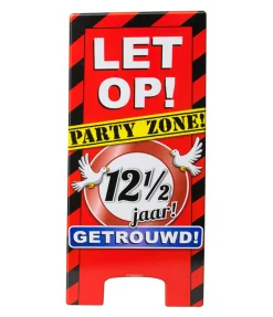 Warning Sign 12,5 Jaar Getrouwd 62,5cm