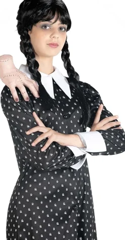 Wednesday Addams Kostuum Met Pruik Dames