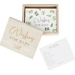 Wenskaarten Box Baby Hout