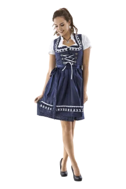 Wit Blauwe Dirndl Jurk Oktoberfest Dames