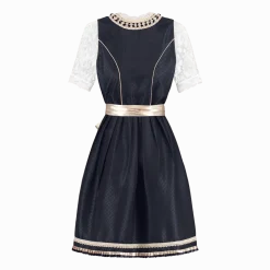 Wit Blauwe Dirndl Jurk Oktoberfest Dames 2 Delig