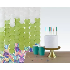 Wit Groene Deurgordijn Zilver 1,7m