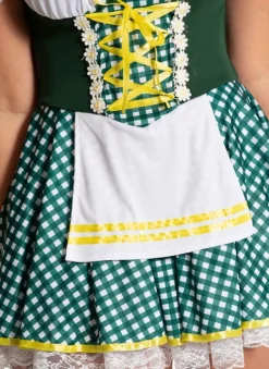 Wit Groene Dirndl Jurk Oktoberfest Sara