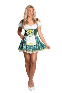 Wit Groene Dirndl Jurk Oktoberfest Sara