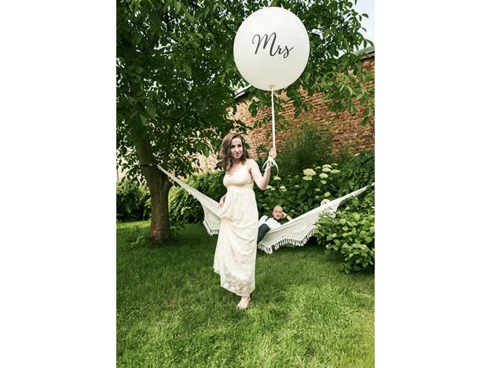 Witte Ballon Mrs 1m