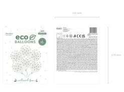 Witte Ballonnen Gouden Sterren 33cm 6st
