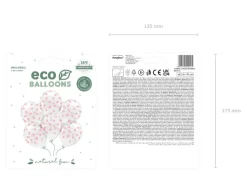 Witte Ballonnen Lichtroze Hartjes 33cm 6st