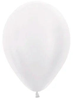 Witte Ballonnen Parelmoer 30cm 50st