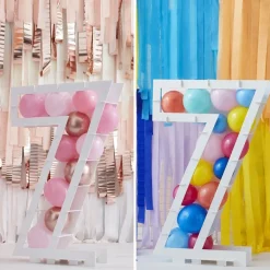 Witte Ballonnen Standaard 7 Jaar 81cm