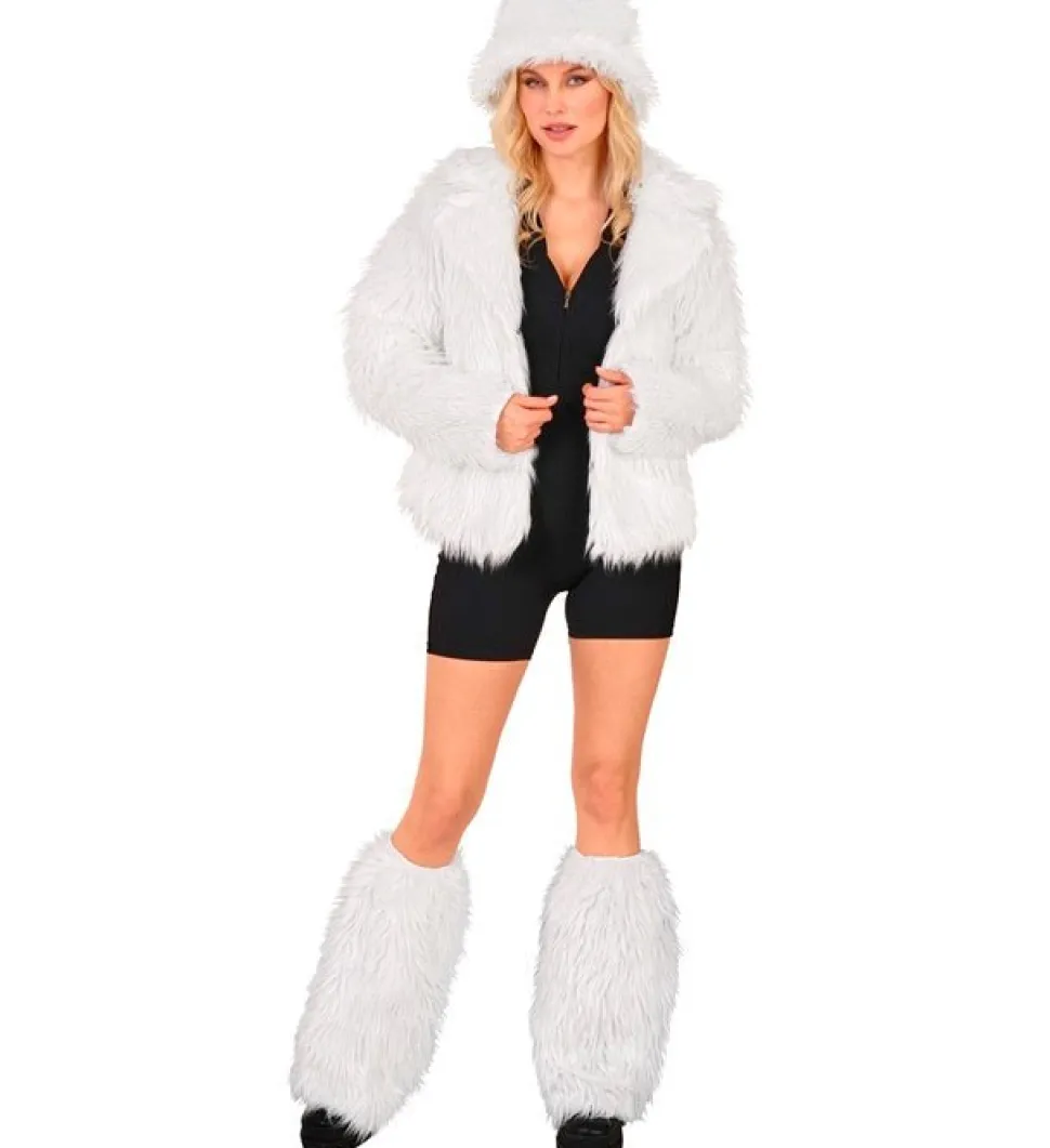 Witte Beenwarmers Pluche