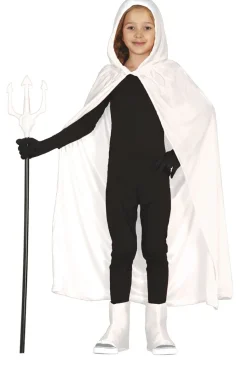 Witte Cape Kind Met Capuchon 1m