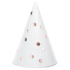 Witte Feesthoedjes 16cm 6st