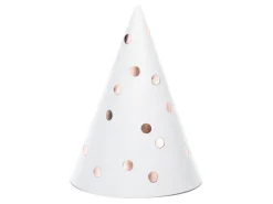 Witte Feesthoedjes 16cm 6st
