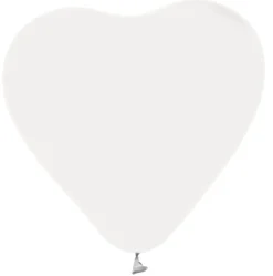 Witte Hartjes Ballonnen 30cm 6st
