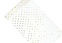 Witte Organza Stof Gouden Stippen 36cm 9m