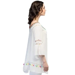 Witte Poncho Dames Benirras