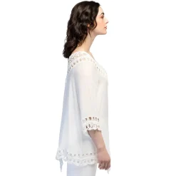 Witte Poncho Dames Salinas