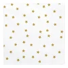 Witte Servetten Gouden Sterren 33cm 20st