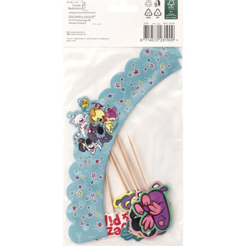 Woezel En Pip Cupcake Toppers 6st