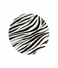 Zebra Borden Zwart Wit 23cm 8st