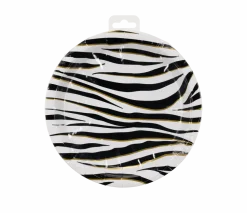 Zebra Borden Zwart Wit 23cm 8st