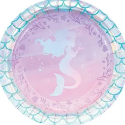Zeemeermin Borden Holografisch 18cm 8st
