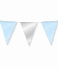 Zilver Blauwe Slinger Metallic 10m