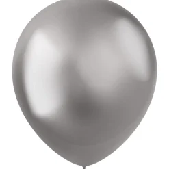 Zilveren Ballonnen Chroom 33cm 10st
