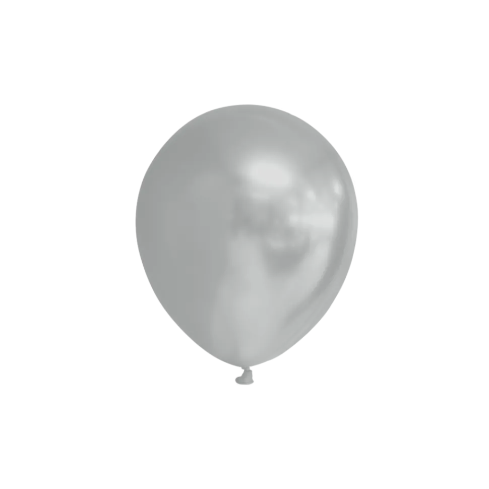 Zilveren Ballonnen Metallic 13cm 100st