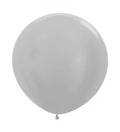 Zilveren Ballonnen Pearl 61cm 3st