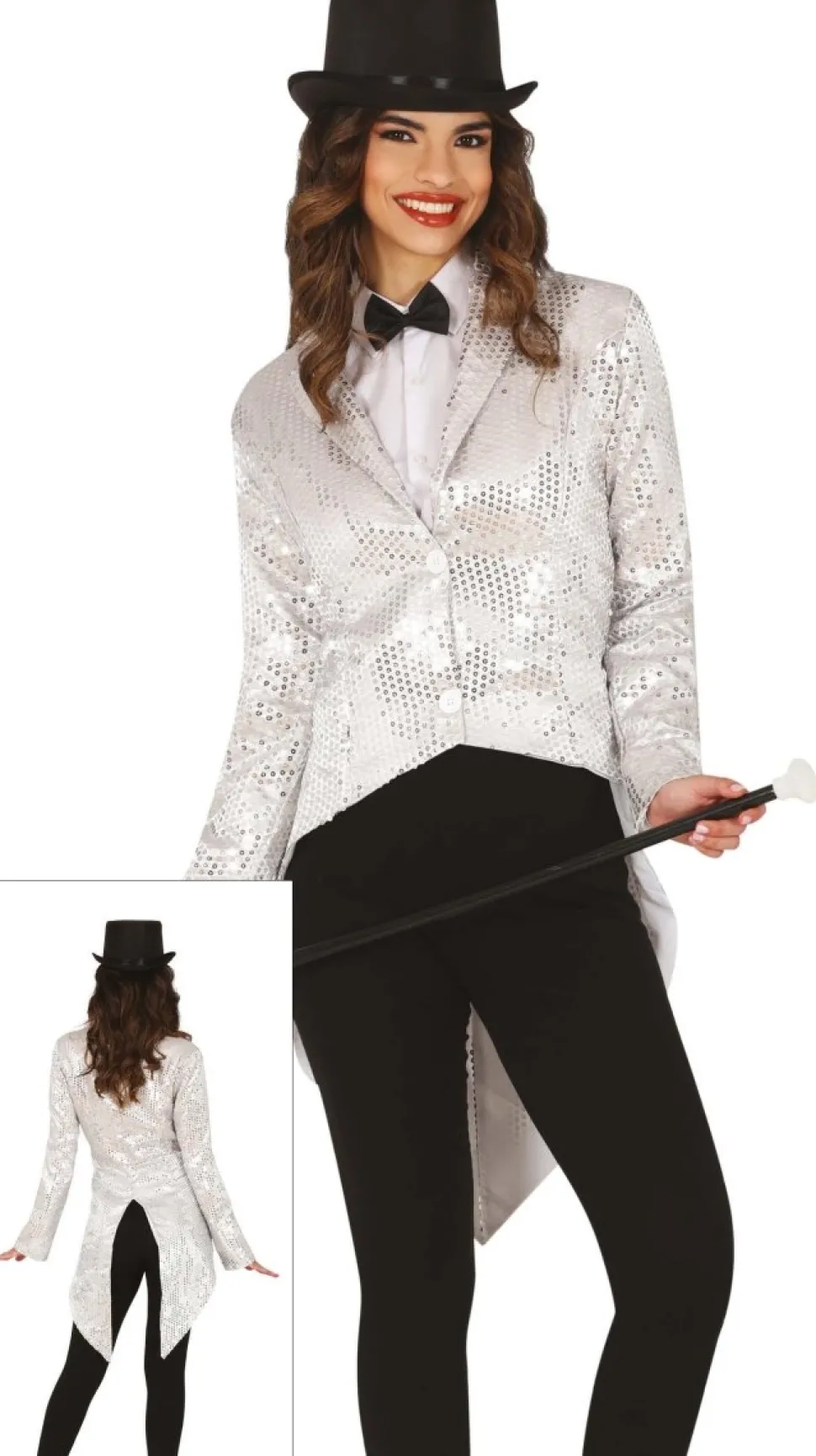 Zilveren Blazer Dames Pailletten