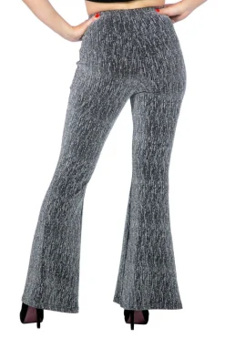 Zilveren Broek Dames Flared Glitter