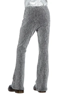 Zilveren Broek Meisje Glitter Flared