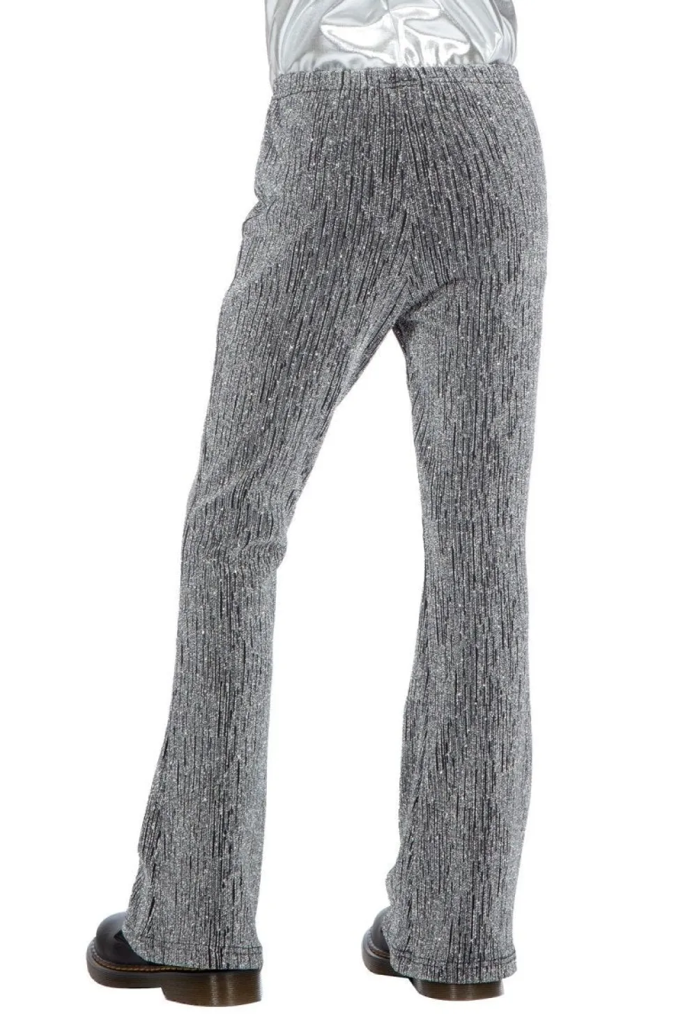 Zilveren Broek Meisje Glitter Flared