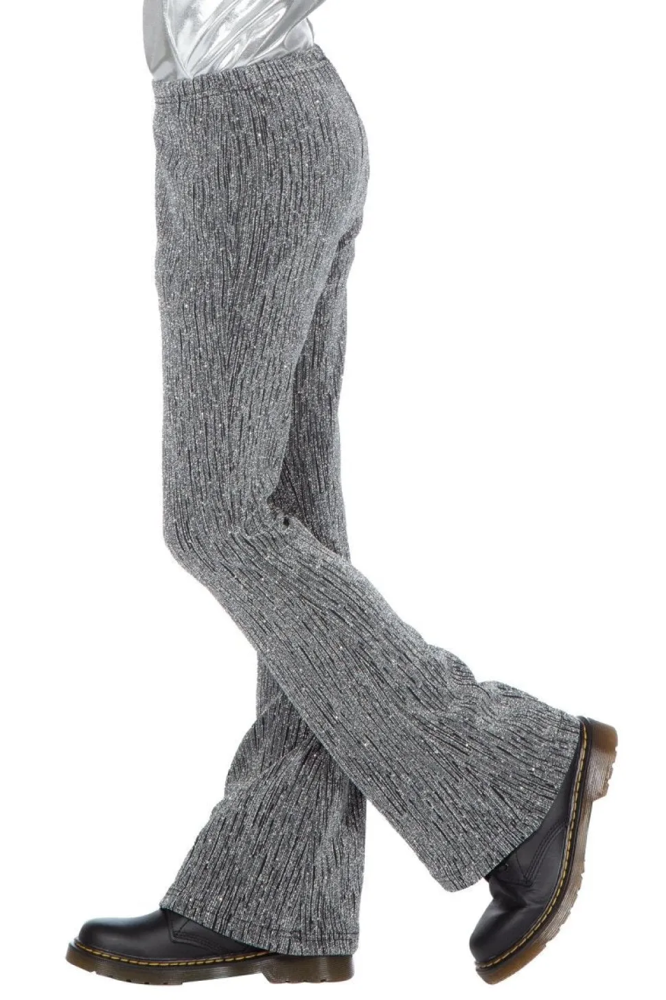 Zilveren Broek Meisje Glitter Flared