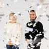 Zilveren Confetti Kanon Folie 40cm