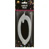 Zilveren Kaars 0 Jaar Glitter 12,5cm