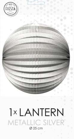 Zilveren Lampion Metallic 25cm