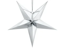 Zilveren Lampion Ster 70cm
