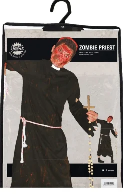Zombie Halloween Kostuum Heren Priester L