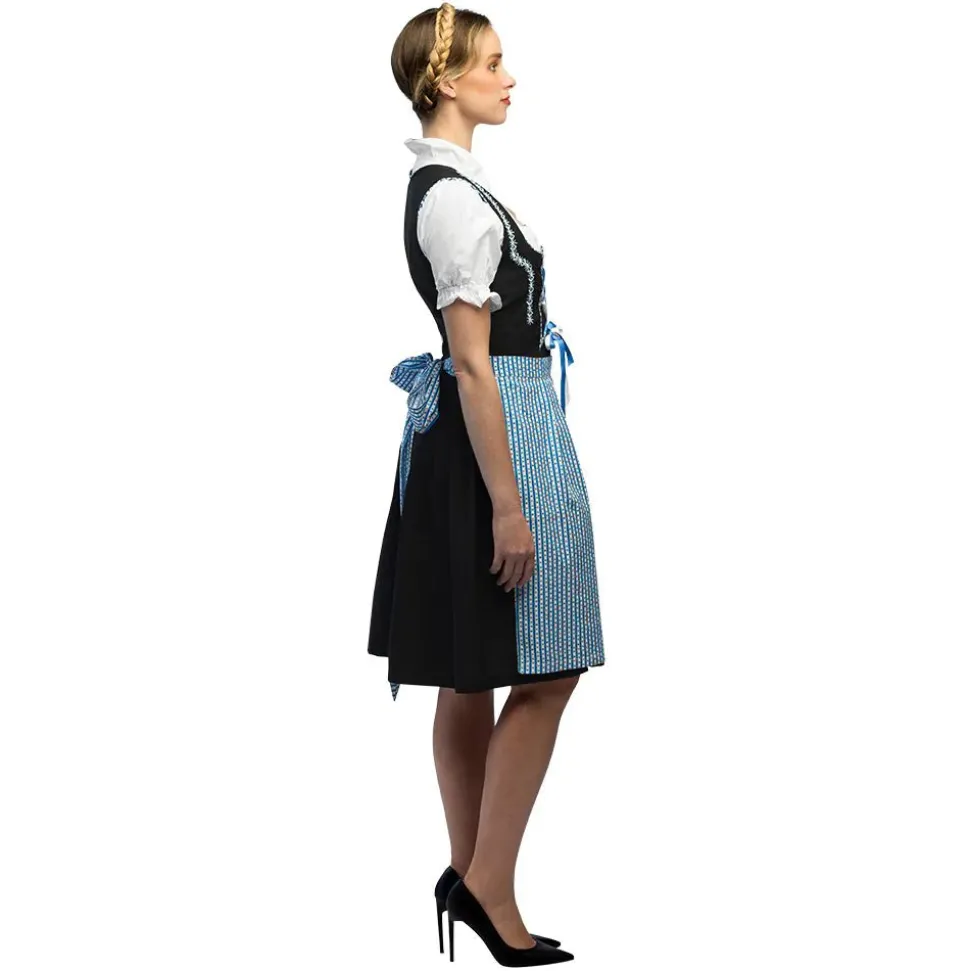 Zwart Blauwe Dirndl Jurk Oktoberfest Dames