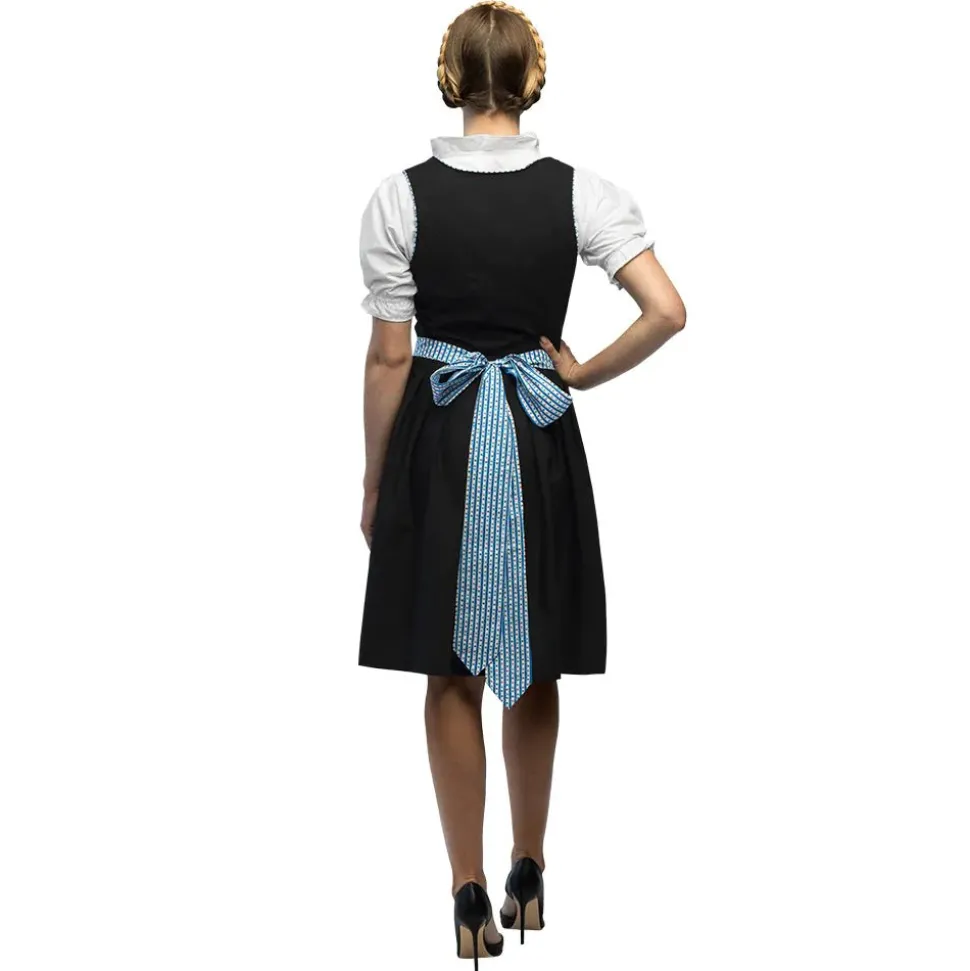 Zwart Blauwe Dirndl Jurk Oktoberfest Dames