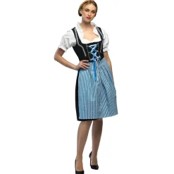 Zwart Blauwe Dirndl Jurk Oktoberfest Dames