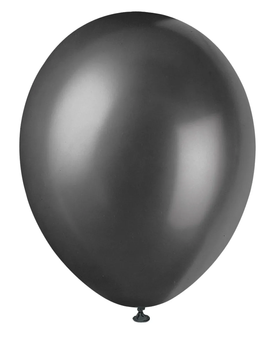 Zwarte Ballonnen Ink Glans 30cm 10st