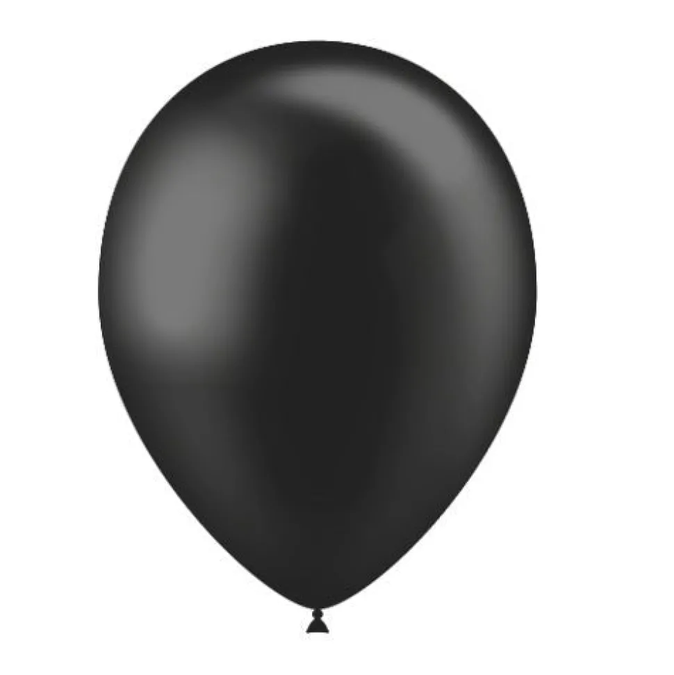 Zwarte Ballonnen Metallic 30cm 50st